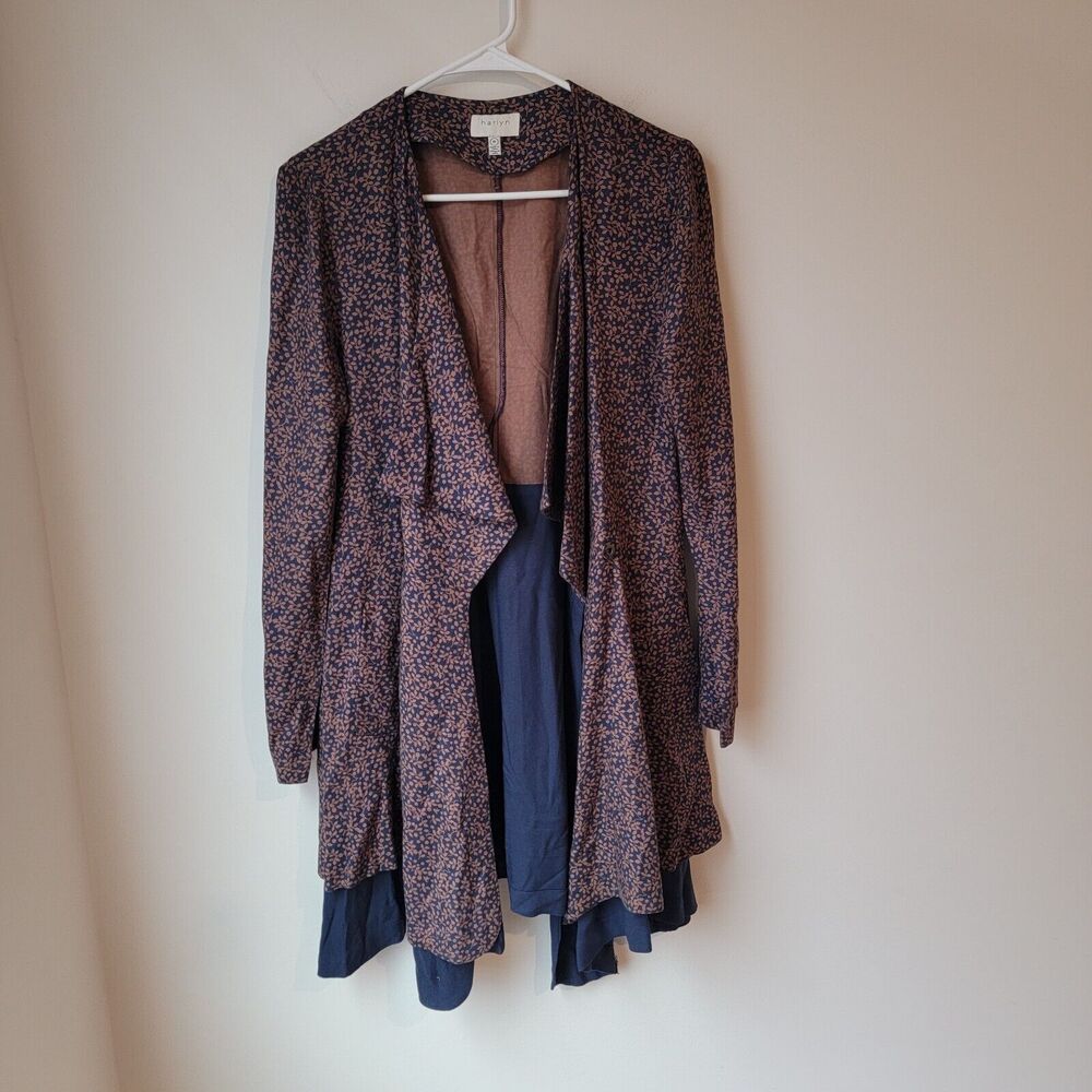 Harlyn Logan Trench‎ Jacket Size Medium M Floral Sweater Anthropologie